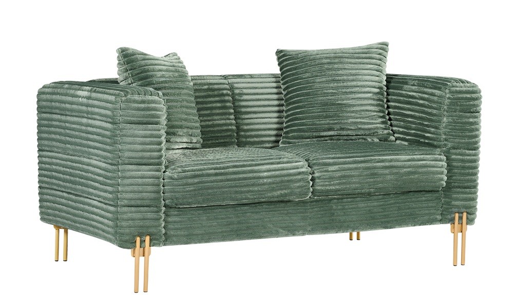[252.SLAR2COVC] Sofá LARIOS, 2 plazas, tejido corduroy verde claro