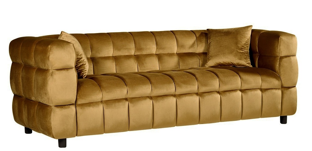 [252.SLOR3VE34] Sofá LORING, 3 plazas, tejido velvet camel 34