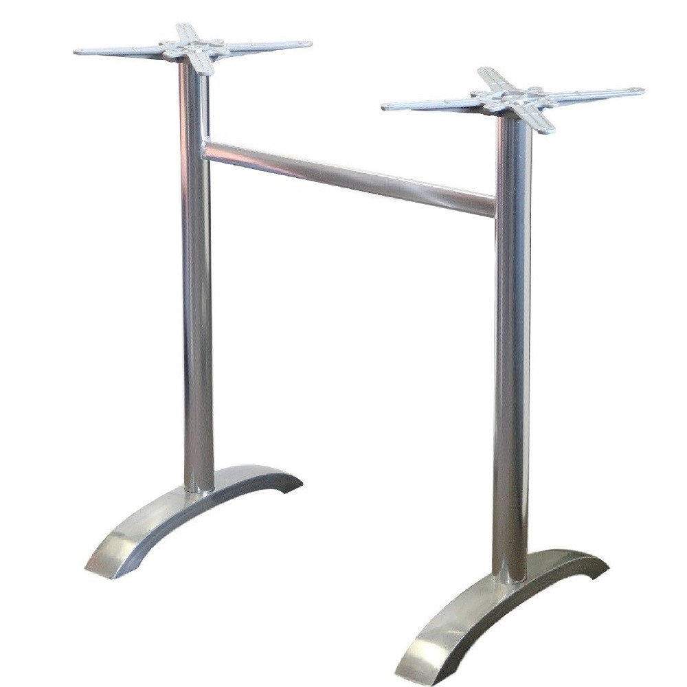 [110.BAMILANRT] Base de mesa MILAN 108RT, alta, rectangular, aluminio*