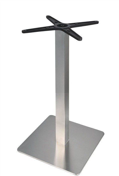 [120.BMRHIN45] Base de mesa RHIN, acero inoxidable, base de 45 x 45, altura 73 cms, pulido satinado