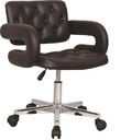 Sillón PARADISE, giratorio, cromado, tapizado negro*