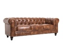 Sofá CHESTER, 3 plazas, similpiel cuero viejo