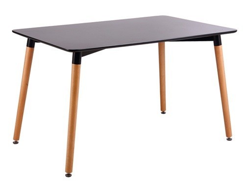 Mesa NURY, madera, tapa lacada negra, 120 x 80 cms
