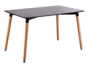 Mesa NURY, madera, tapa lacada negra, 120 x 80 cms