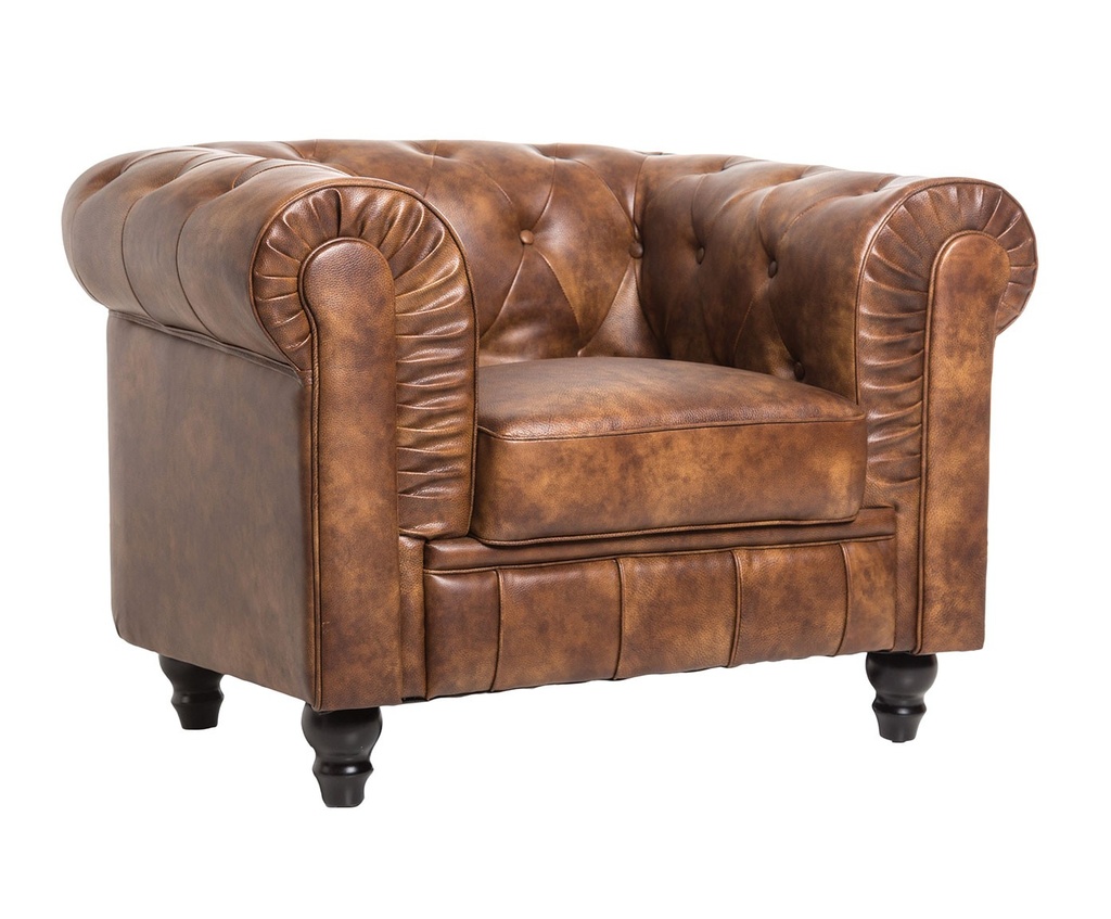 [209.SCH1SCV] Sillón CHESTER, similpiel cuero viejo