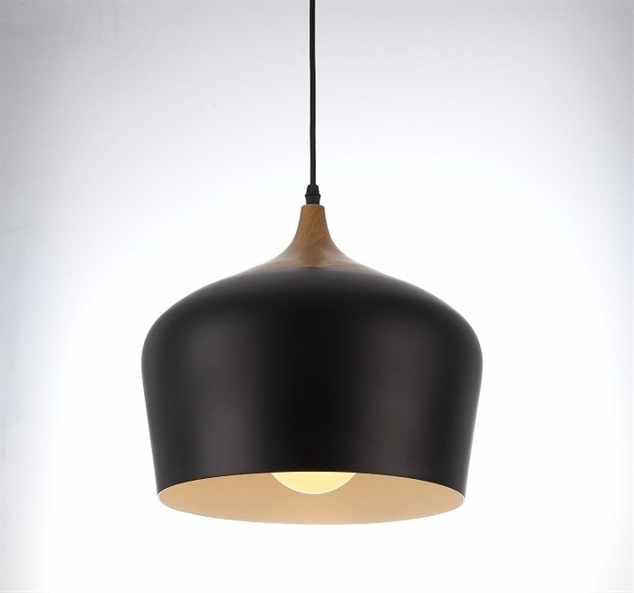 [875.LCCROCKNE] Lámpara CROCK, colgante, metal, pantalla negra