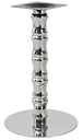 Base de mesa KARNAK, acero inoxidable, acabado espejo, base 45 cms diámetro, altura 72 cms