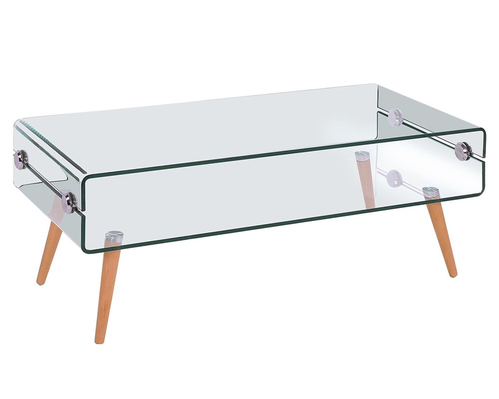 [143.MBHOTR110] Mesa HOLANDA, madera, cristal, 110x55 cms