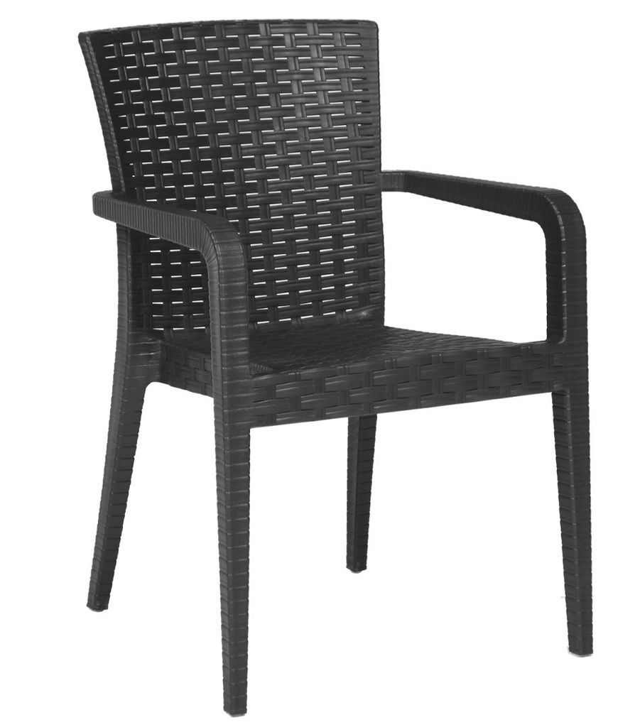 [529.SJAZMIRAN] Sillón JAZMIN, apilable, polipropileno antracita