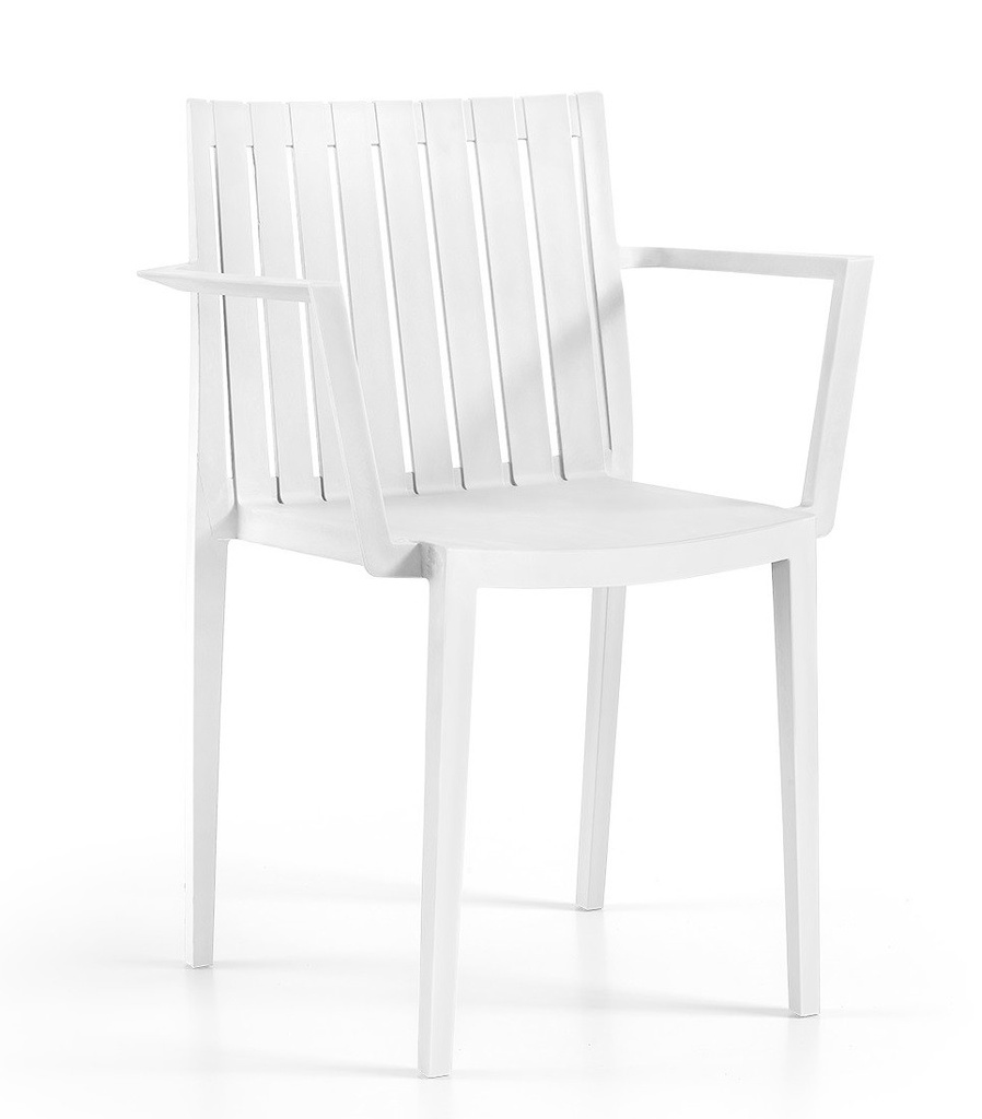[539.SOCHOPIBL] Sillón CHOPIN, apilable,  polipropileno blanco*