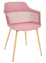 Sillón ALCAZABA, metal, polipropileno rosa oscuro