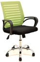 Sillón de oficina SUNSET, negro,regulación de altura, basculante, malla verde pistacho, tejido negro