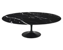 Mesa TUL, oval, fibra de vidrio, mármol negro 180x108 cms