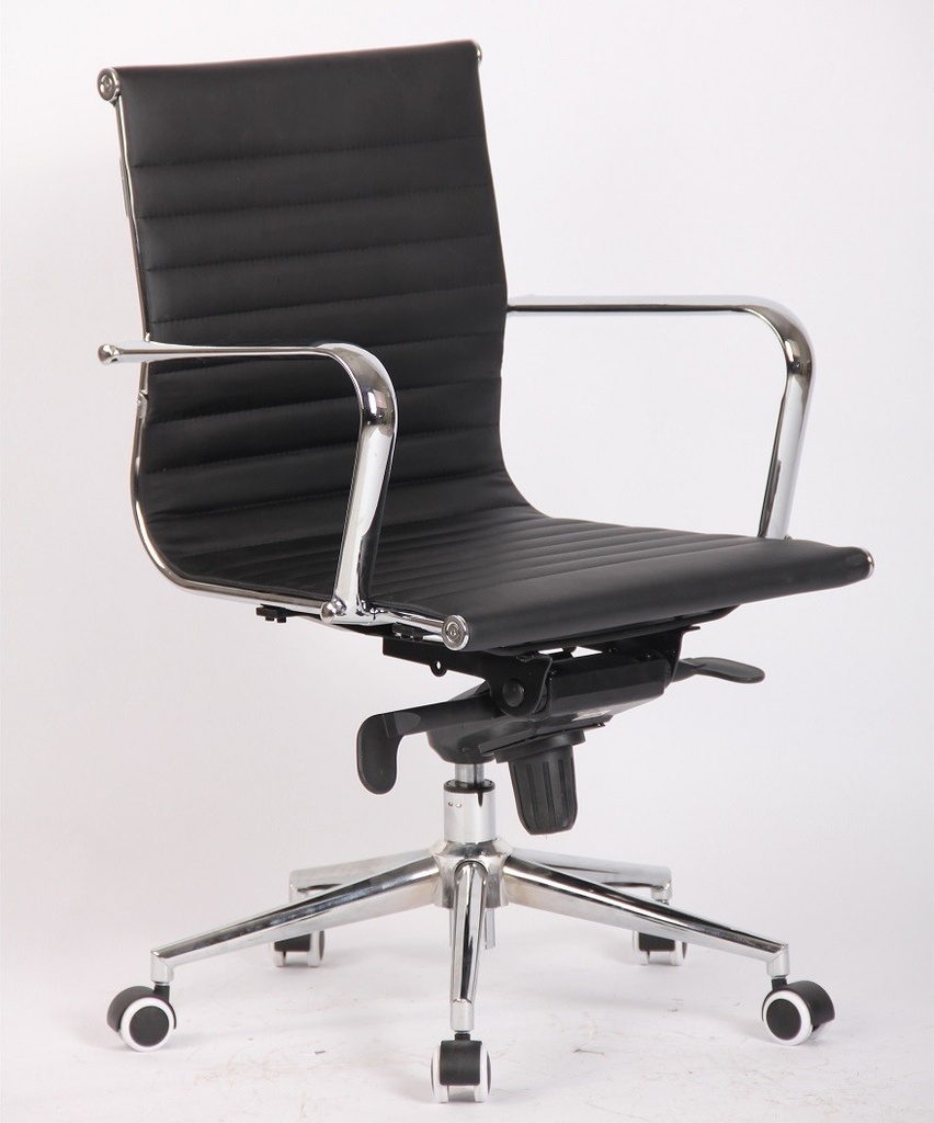 Sillón de oficina JOWY NEW, giratorio, similpiel negra