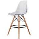 Taburete STAR, madera, carcasa transparente