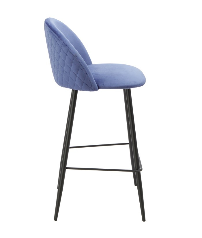 [442.TMAGDATAZ] Taburete MAGDA, metal, tapizado velvet azul