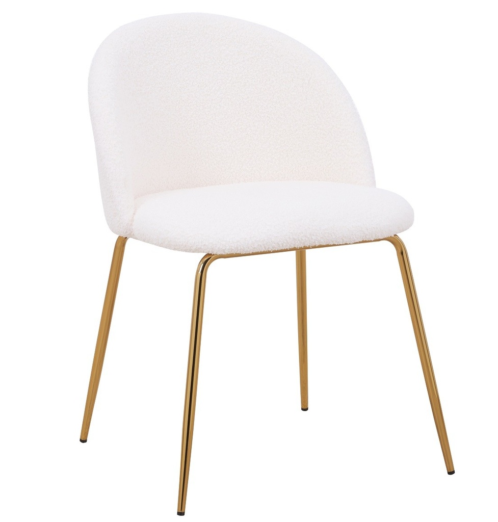 [594.STEDPDLA] Silla TEDDY, patas doradas, tapizado lana