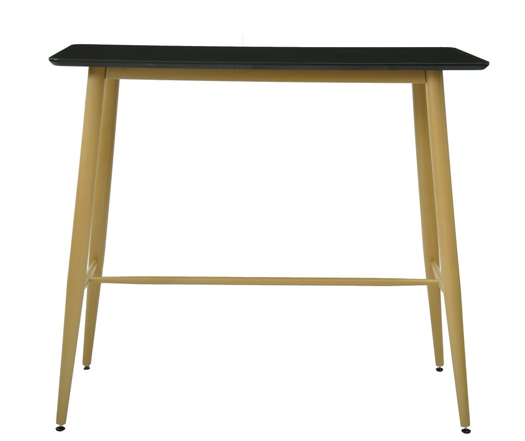 [194.MAGOBBINE] Mesa GOBBI, alta, metal, negra, 120 x 60 cms