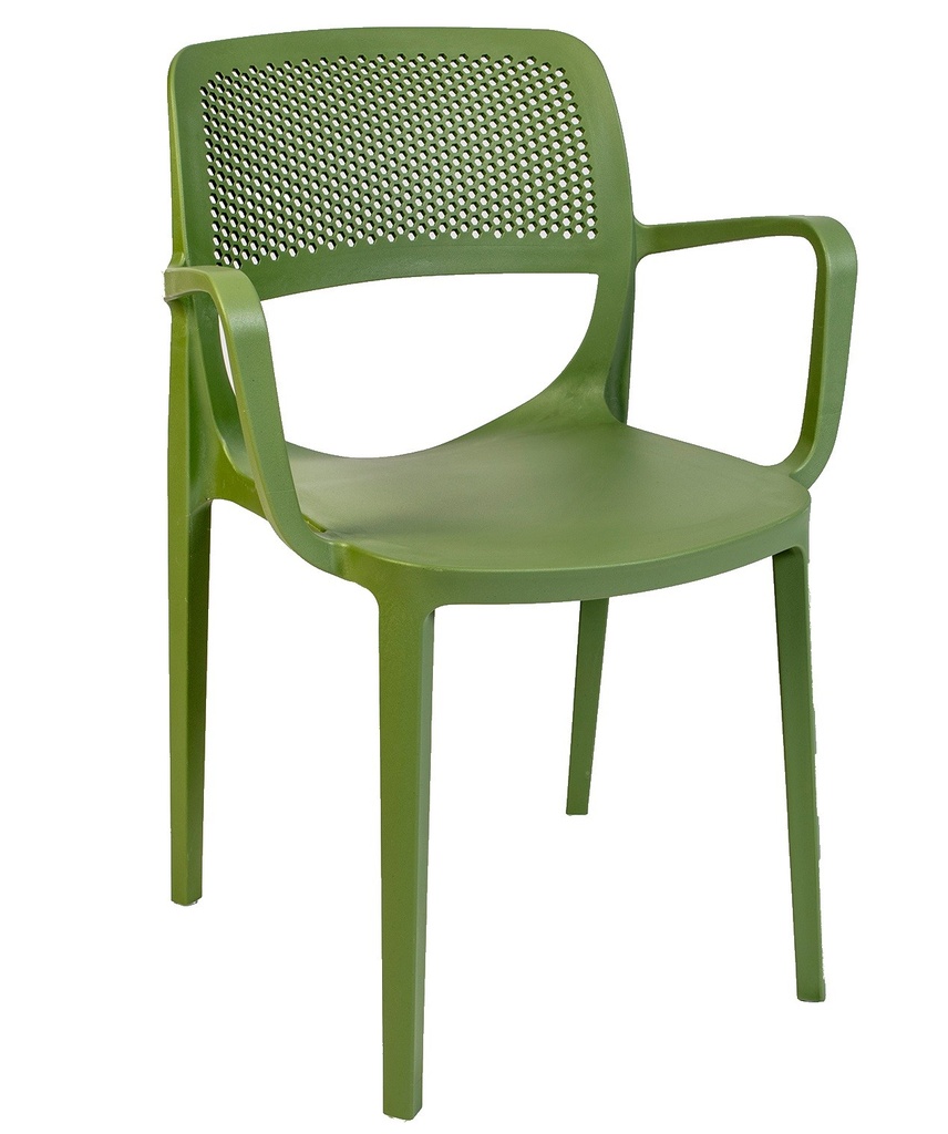 [529.SOVERDIVE] Sillón VERDI, apilable, polipropileno verde