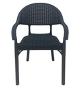 Sillón RICK, apilable, polipropileno antracita