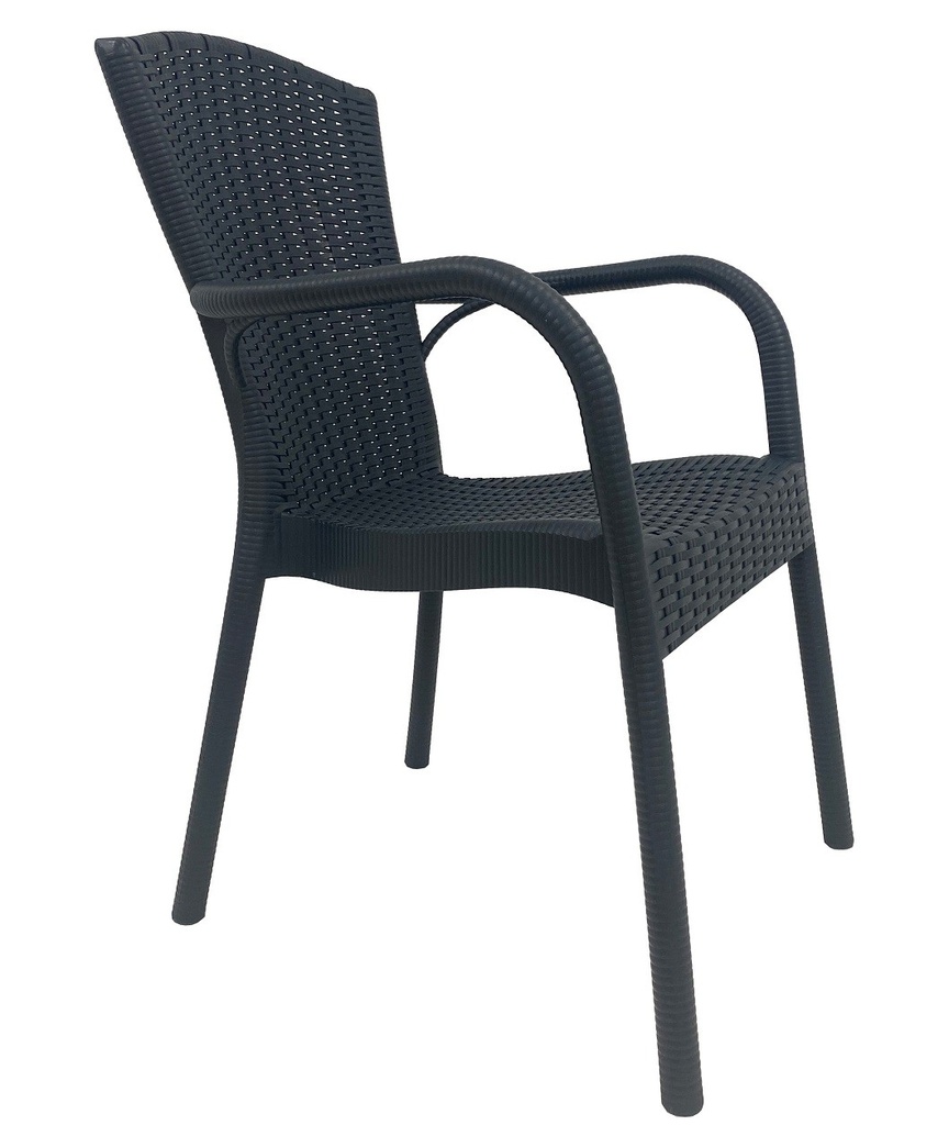 [528.SONESTAN] Sillón NESTOR, apilable, polipropileno antracita