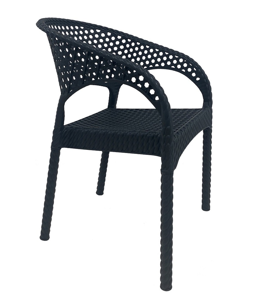 [528.SOCALVAN] Sillón CALVIN, apilable, polipropileno antracita