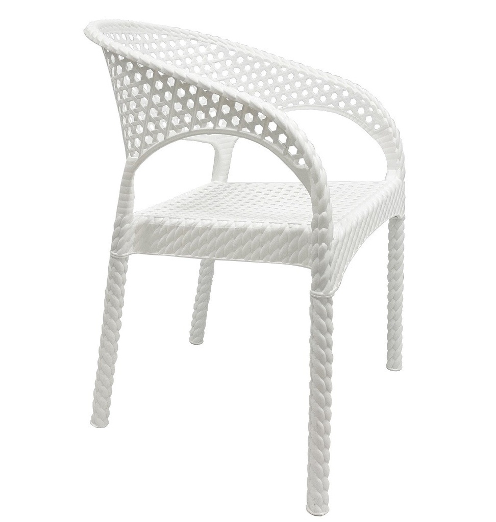 [528.SOCALVBL] Sillón CALVIN, apilable, polipropileno blanco