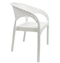 Sillón CALVIN, apilable, polipropileno blanco