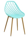 Silla STRAUSS, metal, polipropileno verde pastel