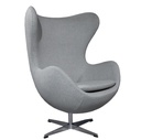 Sillón EG, fibra de vidrio, basculante, tapizado cachemir gris