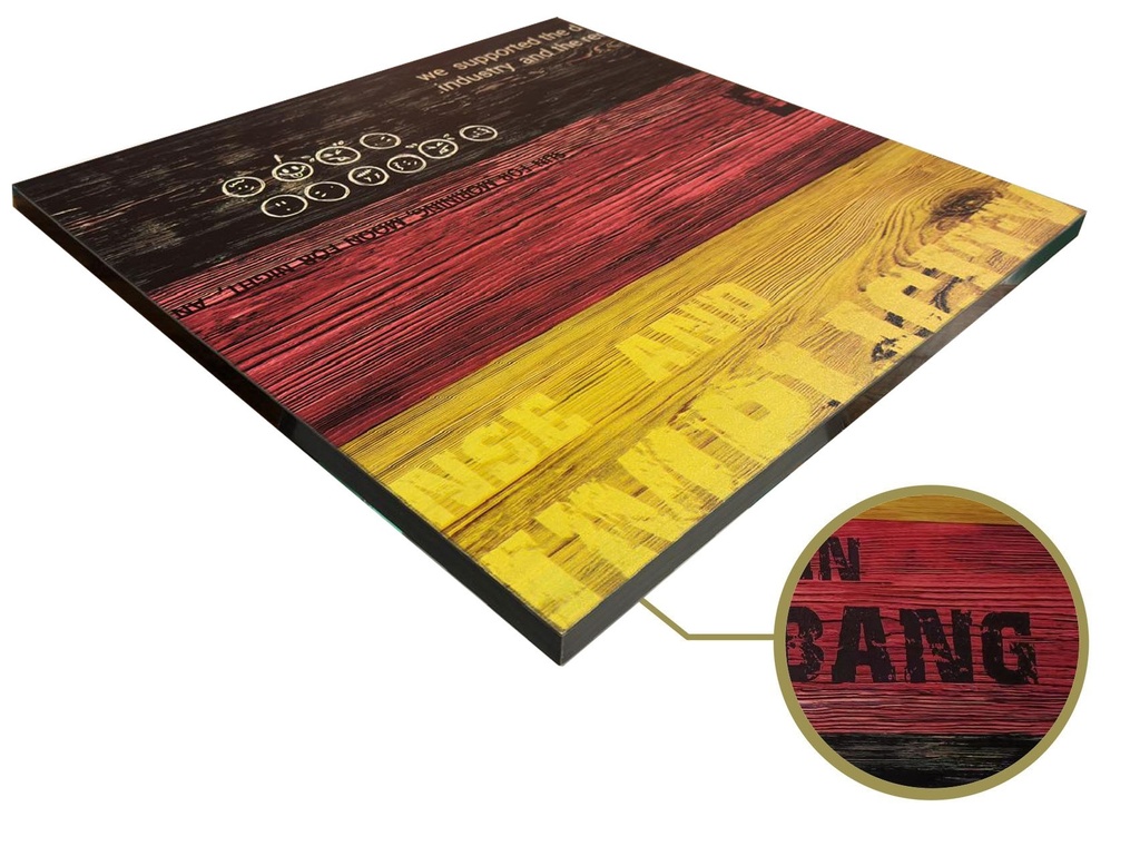 [194.T734860C] Tablero de mesa HD7348, vintage, 60 x 60 cms