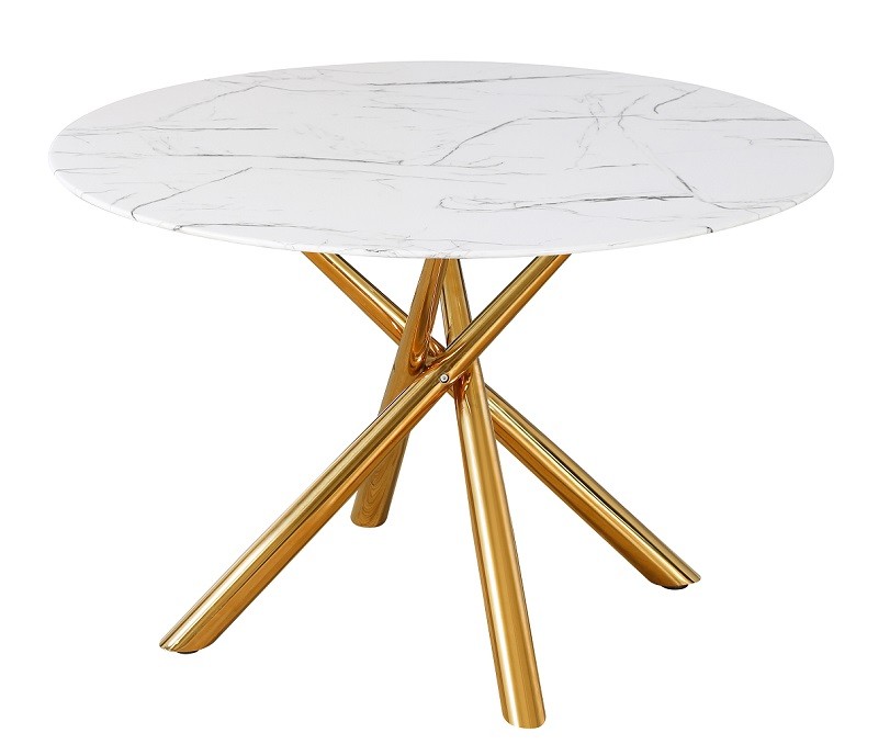 [189.MSAHDO120] Mesa SAHARA, metal dorado, tapa de cristal templado, 120 cms de diámetro