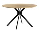 Mesa MINERVA NEW, metal, madera, 120 cms de diámetro