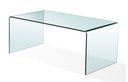 Mesa CHEVAL (SU), baja, cristal curvado, 100 x 48 cms