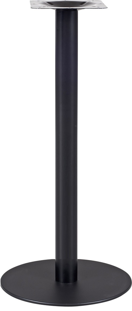 [110.BBOMBA110] Base de mesa BOMBAY, tubo redondo, negra, base de acero de 8 mm. 45 cms de diámetro, altura 110 cms