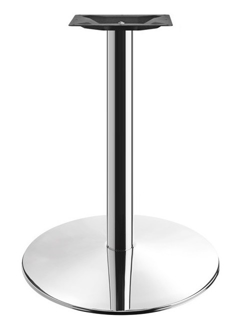 [110.BMBENAM72] Base de mesa BENAMARA, acero inoxidable, base de acero de 8 mm. 45 cms de diámetro, altura 72 cms