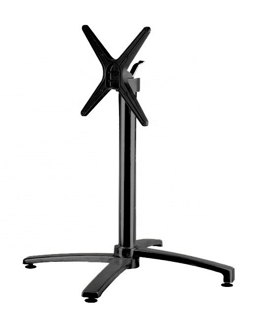 [110.BMGUADINE] Base de mesa GUADIARO, abatible, aluminio, negra