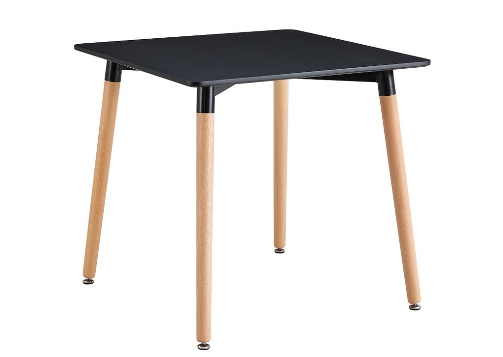 [143.MNURC80NE] Mesa NURY, madera, tapa lacada negra, 80 x 80 cms