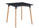 Mesa NURY, madera, tapa lacada negra, 80 x 80 cms