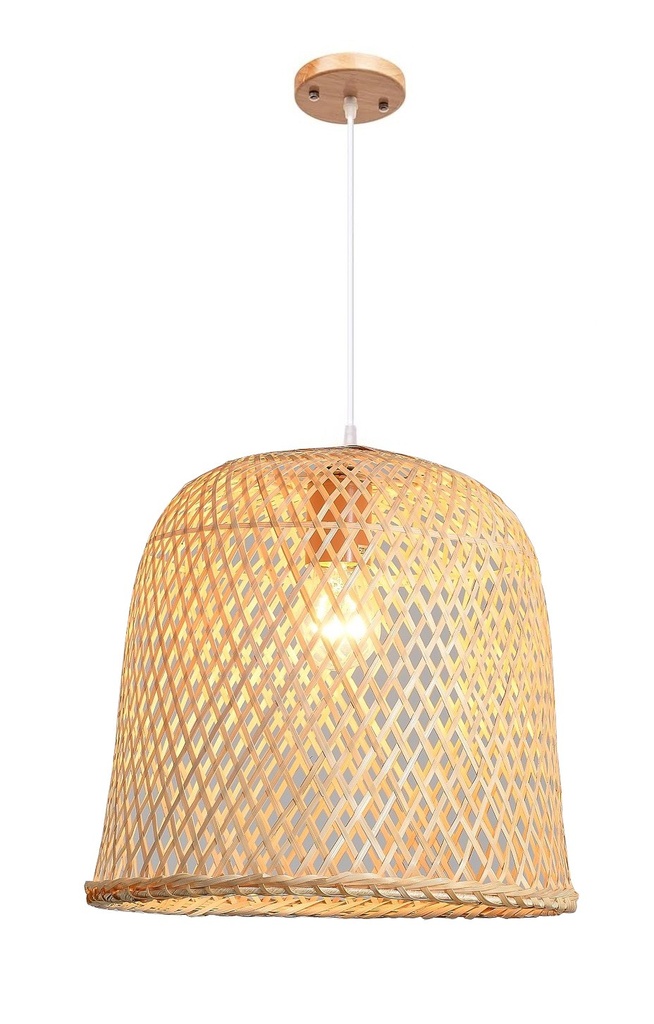[875.LCPOLBANA] Lámpara POLINESIA, colgante, pantalla de bambú natural trenzado