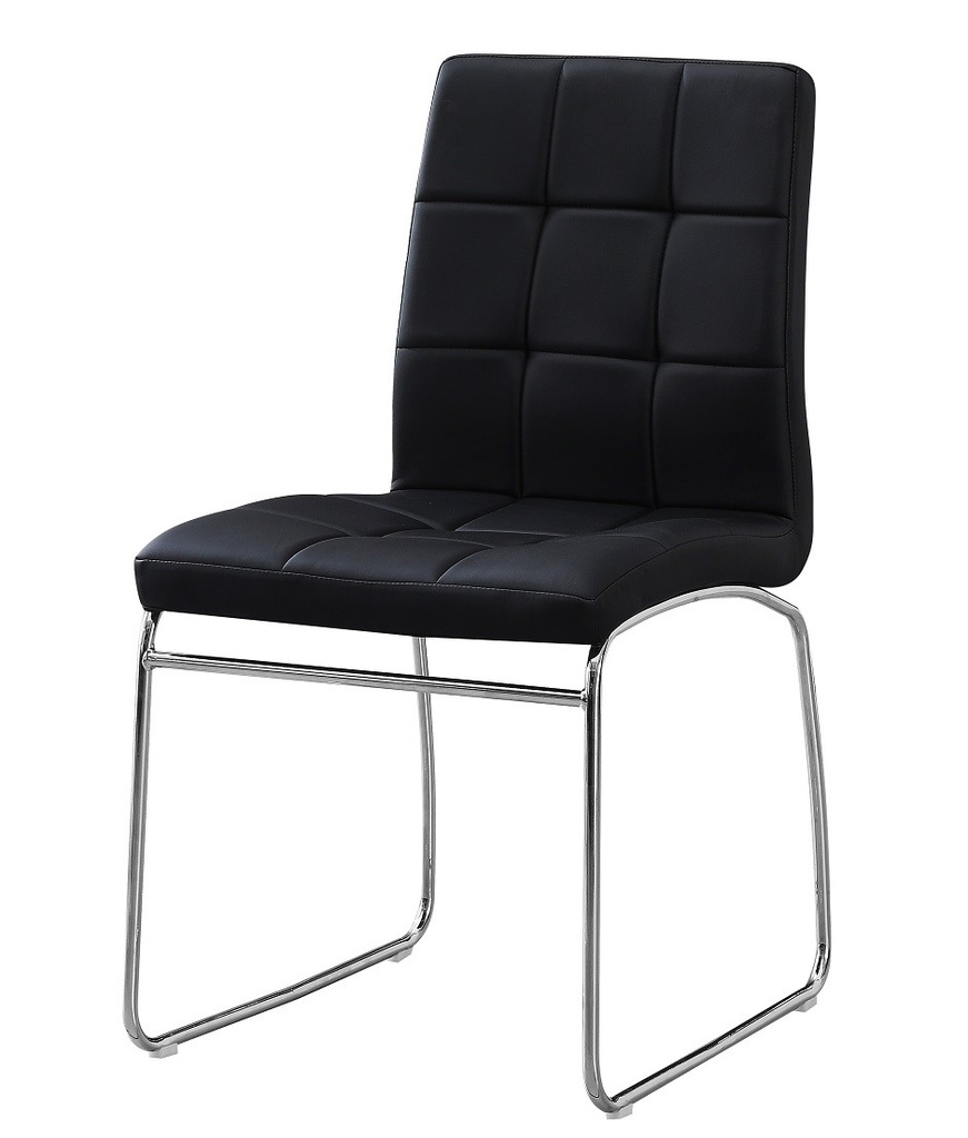 [589.SBERSNE] Silla BERTA, cromada, similpiel negra