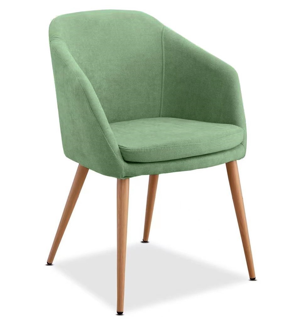 [594.SLARTTLVL] Sillón LART, metal, tapizado tejido linen verde claro