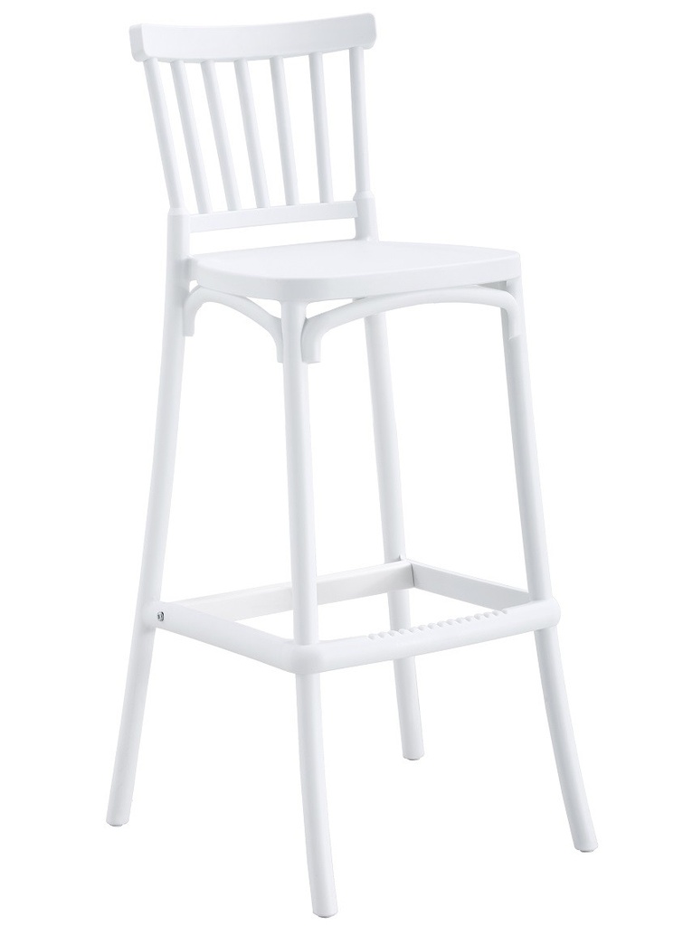 [443.TMILOSBL] Taburete MILOS, tratamiento anti UV, polipropileno blanco