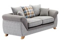 Sofá CAMBRIDGE, 2 plazas, tejido combinado gris con gris claro
