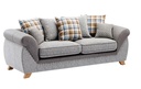 Sofá CAMBRIDGE, 3 plazas, tejido combinado gris con gris claro