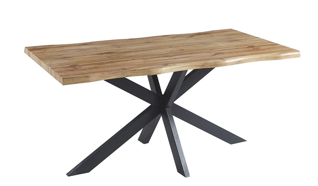 [189.MTOLE180] Mesa TOLEDO 180, metal negro, tapa DM bilaminado de 180 x 90 cms