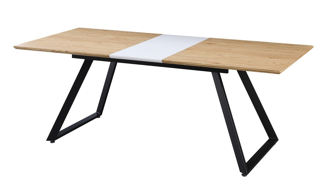 [189.MBERGAEXT] Mesa BÉRGAMO, extensible, metal, DM bilaminado,160 ~ 200x90 cms
