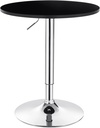 Mesa MABEL, graduable, tapa soft negra, 70 cms de diámetro