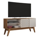 Mueble TV PREMIUM, matte y blanco roto, 150 cms.