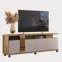 Mueble TV NEW CRISTAL, miel y cacao, 183 cms.